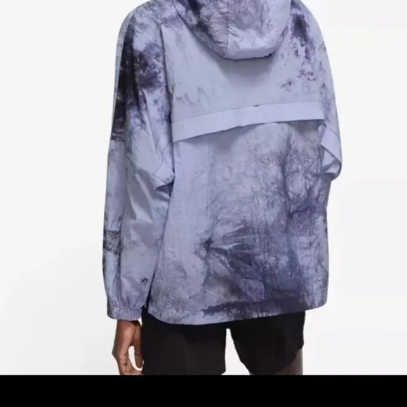 NWT Nike Womens Blue Marl Pull Over Windbreaker Jacket Size Medium - Picture 3 of 5